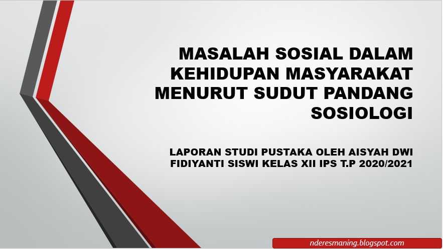 BAB III PEMBAHASAN 3.1	Munculnya Masalah Social di Lingkungan Masyarakat Di dalam ilmu sosiologi, masalah social terjadi karena adanya unsur unsur di dalam suatu kelompok masyarakat yang tidak berfungsi normal sehingga dapat mengakibatkan kesulitan dalam kebutuhan hhidupnya pada akhirnya, masalah social berate sesuatu terjadi dalam kehidupan nyata (das sein) tidak berjalan  sesuai dengan  harapan (das sollen) di dalam kehidupan social terdapat dua elemen penting terkait dengan definisi masalah social, elemen pertama adalah elemen objektif. Elemen objektif menyangkut keberadaan suatu kondisi social. Kondisi social di sadari melalui pengalaman hidup kita, media dan pendidikan. Kondisi social tersebut secara objektif berbahaya bagi masyarakat. Kondidi tersebut benar benar nyata dan pernah di alami oleh masyarakat, misalanya kita bertemu dengan peminta minta yang terkadang dating dari rumah kerumah. Elemen yang kedua adalah elemen subjektif yang menyangkut pada keyakinan bahwa kondisi social tertentu berbahaya bagi masyarakat dan harus di atasi, misalnya kejahatan, penyalahgunaan obat dan polusi, kondisi social tersebut tidak di anggap oleh masyarakat tertentu sebagai masalah social. Namun bagi masyarakat yang lain, kondisi tersebut di anggap sebagai kondisi yang mengurangi hidup manusia.  Apabila anatara unsur unsur tersebut terjadi bentrokan, maka hubungan social dapat terganggu sehingga memungkinkan terjadinya kegoyahan. Untuk mengkategorikan sesuatu ke dalam social di perlukan pertimbangan atas ukur ukuran masyarakat tentang apa yang di anggap baik dan apa yang di anggap buruk. Nilai nilai social dan moral dapat menjadi ukuran baik dan buruk bagi masyarakat yang bersangkutan. Namun perlu ditekankan setiap masyarakat memiliki nilai social yang berbeda dengan yang lain, sehingga penafsiran masalah social di berbagai masyarakat juga berbeda. Permasalahan social sendiri dapat terjadi karena adanya interaksi social di tengah masuyarakat dalam memenuhi kebutuhan hidupnya baik itu antar individu, antar kelompok, atau anatara individu dan kelompok  Permasalahan social terjadi karena bebrapa factor  anatara lain : 1)	Factor ekonomi, misalnya masalh pengangguran dan kemiskinan  2)	Factor budaya, misalnya kenakalan remaja dan seks bebas 3)	Factor biologis, misalnya kekurangan gizi dan penyakit menular 4)	Factor psikologis, control terhadap emosi 3.2	Dampak Masalah Social yang terjadi di Lingkungan Masyarakat Setiap permasalahan social  akan berdampak bagi masyarakat, berikut bebrapa dampak permasalahan social anatara lain sebagai berikut : a.	Kriminalitas meningkat  Meningkatnya kriminalitas dalam masyarakat dapat di sebabkan oleh rendahnya tingkat kesejahteraan masyarakat, masyarakat yang sulit memenuhi kebutuhan pokok akan menghasilkan segala cara agar dapat melangsukan hidupnya secara illegal dan tidak sesuai dengan nilai dan moral masyarakat, sebagai contoh seseorang atau kelompok melakukan pencurian atau perampokan karena factor ekonomi. b.	Terjadinya disorganisasi social menunjukan kondisi mesyarakat yang tidak teratu. Disorganisasi social dalam masyarakat biasanya di sebabkan pertentangan anatar individu atau antar kelompok. Konsekuensi terjadinya disorganisasi social yaitu masyarakat belum mamapu menyesuaikan diri terhadap nilai nilai baru, kebudayaan, dan reaksi social. c.	Perpecahan kelompok  Perpecahan anatr kelompok terjadi akibat adanya konflik perbedaan perbedaan kepentingan yang ada anatr kelompok yang berbeda yang menimbulkan sereotip di anatara kelompok. d.	Keresahan akibat perilaku menyimpang dalam masyarakat  Perilaku menyimpang menyebabkan terjadinya keresahan dalam masyarakat, keresahan dalam masyarakat menunjukan ketidak nyamanan karena terdapat nilai dan norma yang tidak di patuhi akibatnya terjadi ketidak teraturan dalam masyaraka. e.	Pengangguran meningkat  Permasalahn pendidikan yang tidak merata akan ketersediaan lapangan pekrjaan yang tidak dapat menampung jumlah para pencari kerja mengkibatkan jumlah angka pengangguran meningkat di kehidupan masyarakat. Anggota masyarakat yang memiliki pendidikan rendah, malas bekerja, dan tidak memiliki keterampilan berpotensi menambah jumlah pengangguran. f.	Kesenjangan social dalam masyarakat  Kesenjangan social merupakan kondisi ketidak seimbanganan dalam masyarakat yang menybabkan perbedaan mencolok. Faktor penyebab kesenjangan social anatara lain kemiskinan dan pengangguran. 3.3	Upaya Mengatasi Masalah Social Yang Terjadi Di Lingkungan Masyarakat Masalah social dalam masyarakat harus di atasi segera mungkin, hal tersebut di karenakan beberapa masalah social dapat memicu konflik apabila tidak segera di atasi. Adapun cara untuk upaya dalam mengatasi masalah social dapat di klarifikasi  sebagai berkut: 1.	Upaya mengatasi permasalahan social berdasarkan sifat. a.	Upaya prefensif  Upaya prefensif merupakan sumber kebenaran yang tidak di ragukan lagi b.	Penerapan etika  Etika social merupakan sistem yang berhubungan dengan sesuatau yang di anggap baik atau buruk atau tidak pantas dalam masyarakat.  c.	 Perencanaan social  Upaya persiapan masa depan kehidupan masyarakat. 2.	Upaya mengatasi permasalahn social berdasarkan proses permasalahan social berdasarkan prosesnya dapat di bedakan menjadi 2 bagian sebagai berikut: a.	Persuasive Merupakan pengendalian permasalahn sosialyang di lakukan tanpa kekerasan  b.	Koersif Pengendalian permasalahn social yang di lakukan dengan cara kekersan atau paksaan untuk membentuk ketrtiban social. Upaya koersif dapat di lakukan melalui dua cara sebagai berikut: 1)	Kompuisi (compuision) 2)	Pervasi (pervasi)